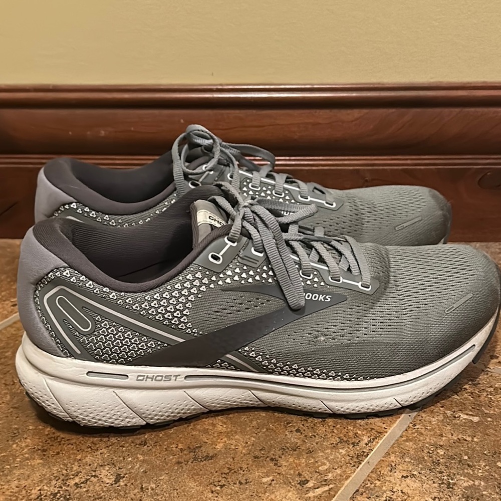 Brooks Gray and White Athletic Shoes